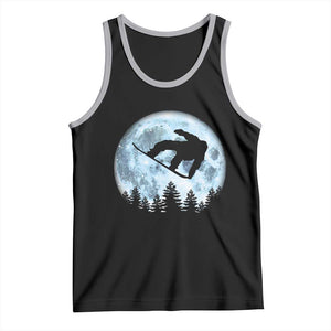 Snowboard Moon Snowboarding Winter Sports Tank Top TS11 Black Athletic Heather Print Your Wear