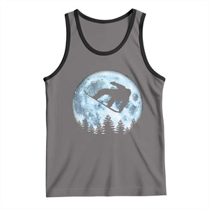Snowboard Moon Snowboarding Winter Sports Tank Top TS11 Deep Heather Black Print Your Wear