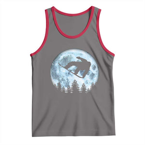 Snowboard Moon Snowboarding Winter Sports Tank Top TS11 Deep Heather Red Print Your Wear