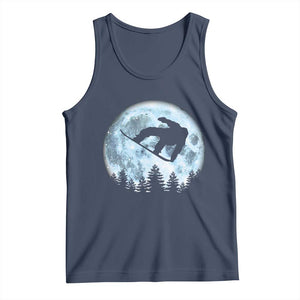 Snowboard Moon Snowboarding Winter Sports Tank Top TS11 Navy Print Your Wear
