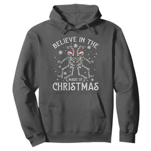 Funny Believe In The Magic Of Christmas Hoodie Xmas Skeleton TS11 Dark Heather Print Your Wear