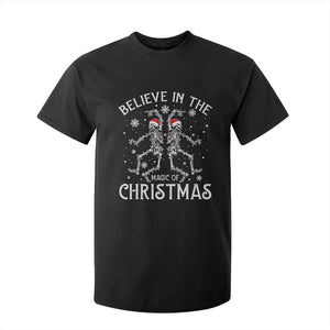 Funny Believe In The Magic Of Christmas T Shirt For Kid Xmas Skeleton TS11 Black Print Your Wear
