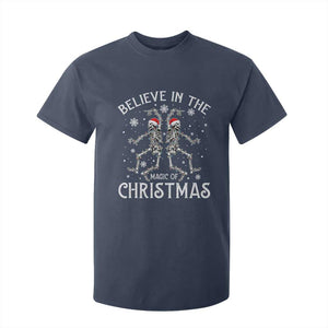 Funny Believe In The Magic Of Christmas T Shirt For Kid Xmas Skeleton TS11 Navy Print Your Wear