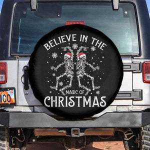 Funny Believe In The Magic Of Christmas Spare Tire Cover Xmas Skeleton TS11 No hole Black Print Your Wear