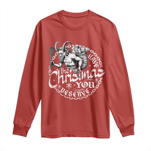 Nordic Christmas Krampus Long Sleeve Shirt Have The Christmas You Deserve Horror Xmas TS11 Red Print Your Wear