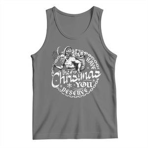 Nordic Christmas Krampus Tank Top Have The Christmas You Deserve Horror Xmas TS11 Black Heather Print Your Wear