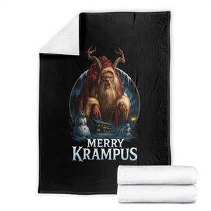 Christmas Krampus Throw Blanket Merry Krampus Pagan Yule Nordic Xmas TS11 Black Print Your Wear