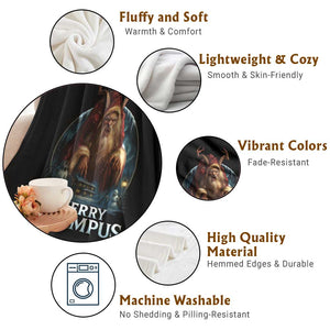 Christmas Krampus Throw Blanket Merry Krampus Pagan Yule Nordic Xmas TS11 Print Your Wear