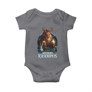 Christmas Krampus Baby Onesie Merry Krampus Pagan Yule Nordic Xmas TS11 Charcoal Print Your Wear
