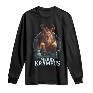 Christmas Krampus Long Sleeve Shirt Merry Krampus Pagan Yule Nordic Xmas TS11 Black Print Your Wear