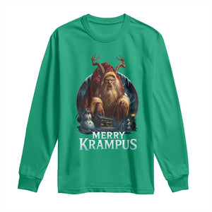 Christmas Krampus Long Sleeve Shirt Merry Krampus Pagan Yule Nordic Xmas TS11 Irish Green Print Your Wear