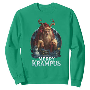 Christmas Krampus Sweatshirt Merry Krampus Pagan Yule Nordic Xmas TS11 Irish Green Print Your Wear