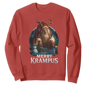 Christmas Krampus Sweatshirt Merry Krampus Pagan Yule Nordic Xmas TS11 Red Print Your Wear