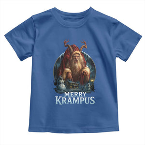 Christmas Krampus Toddler T Shirt Merry Krampus Pagan Yule Nordic Xmas TS11 Royal Blue Print Your Wear