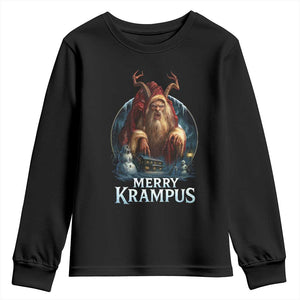 Christmas Krampus Youth Sweatshirt Merry Krampus Pagan Yule Nordic Xmas TS11 Black Print Your Wear