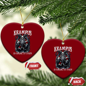 Nordic Christmas Krampus Ceramic Ornament Krampus Is Coming To Town Horror Holiday Xmas TS11 Print Your Wear