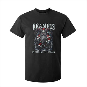 Nordic Christmas Krampus T Shirt For Kid Krampus Is Coming To Town Horror Holiday Xmas TS11 Black Print Your Wear