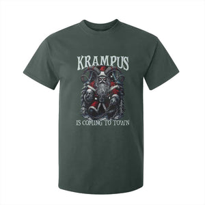 Nordic Christmas Krampus T Shirt For Kid Krampus Is Coming To Town Horror Holiday Xmas TS11 Dark Forest Green Print Your Wear