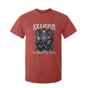 Nordic Christmas Krampus T Shirt For Kid Krampus Is Coming To Town Horror Holiday Xmas TS11 Red Print Your Wear