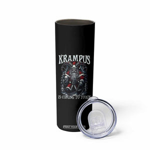 Nordic Christmas Krampus Skinny Tumbler Krampus Is Coming To Town Horror Holiday Xmas TS11 Print Your Wear