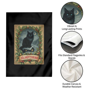 Nordic Christmas Cat Garden Flag Jolakotturinn Yule Cat Icelandic TS11 Print Your Wear