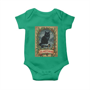 Nordic Christmas Cat Baby Onesie Jolakotturinn Yule Cat Icelandic TS11 Irish Green Print Your Wear