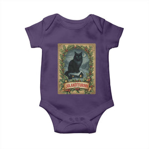 Nordic Christmas Cat Baby Onesie Jolakotturinn Yule Cat Icelandic TS11 Purple Print Your Wear