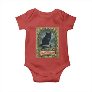 Nordic Christmas Cat Baby Onesie Jolakotturinn Yule Cat Icelandic TS11 Red Print Your Wear