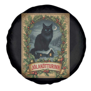 Nordic Christmas Cat Spare Tire Cover Jolakotturinn Yule Cat Icelandic TS11 Print Your Wear