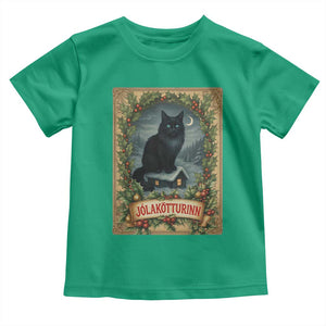 Nordic Christmas Cat Toddler T Shirt Jolakotturinn Yule Cat Icelandic TS11 Irish Green Print Your Wear