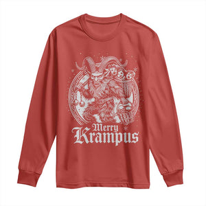 Christmas Krampus Long Sleeve Shirt Merry Krampus Norse Pagan Yule Horror Xmas TS11 Red Print Your Wear