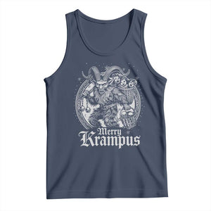 Christmas Krampus Tank Top Merry Krampus Norse Pagan Yule Horror Xmas TS11 Navy Print Your Wear