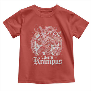 Christmas Krampus Toddler T Shirt Merry Krampus Norse Pagan Yule Horror Xmas TS11 Red Print Your Wear