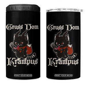 Christmas Krampus Cat 4 in 1 Can Cooler Tumbler Gruss Vom Krampus Pagan Yule Xmas TS11 One Size: 16 oz Black Print Your Wear
