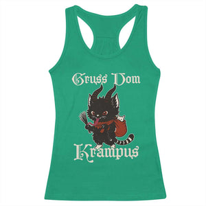 Christmas Krampus Cat Racerback Tank Top Gruss Vom Krampus Pagan Yule Xmas TS11 Irish Green Print Your Wear