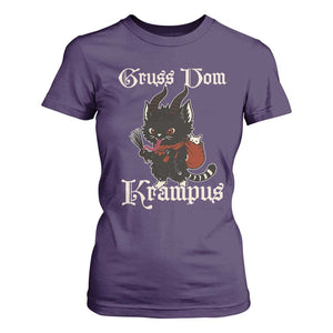 Christmas Krampus Cat T Shirt For Women Gruss Vom Krampus Pagan Yule Xmas TS11 Purple Print Your Wear