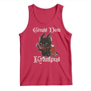 Christmas Krampus Cat Tank Top Gruss Vom Krampus Pagan Yule Xmas TS11 Red Print Your Wear