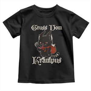 Christmas Krampus Cat Toddler T Shirt Gruss Vom Krampus Pagan Yule Xmas TS11 Black Print Your Wear