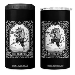 Christmas Krampus 4 in 1 Can Cooler Tumbler Pagan Yule Nordic Xmas Krampus Evil Tarot Card TS11 One Size: 16 oz Black Print Your Wear