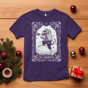 Christmas Krampus T Shirt Pagan Yule Nordic Xmas Krampus Evil Tarot Card TS11 Purple Print Your Wear
