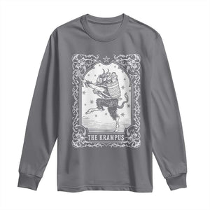 Christmas Krampus Long Sleeve Shirt Pagan Yule Nordic Xmas Krampus Evil Tarot Card TS11 Charcoal Print Your Wear