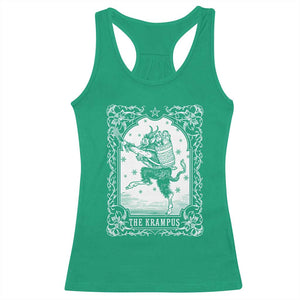 Christmas Krampus Racerback Tank Top Pagan Yule Nordic Xmas Krampus Evil Tarot Card TS11 Irish Green Print Your Wear