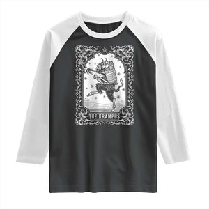 Christmas Krampus Raglan Shirt Pagan Yule Nordic Xmas Krampus Evil Tarot Card TS11 Black White Print Your Wear