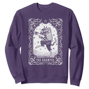 Christmas Krampus Sweatshirt Pagan Yule Nordic Xmas Krampus Evil Tarot Card TS11 Purple Print Your Wear