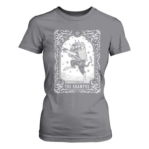Christmas Krampus T Shirt For Women Pagan Yule Nordic Xmas Krampus Evil Tarot Card TS11 Charcoal Print Your Wear