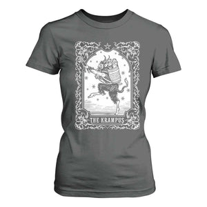Christmas Krampus T Shirt For Women Pagan Yule Nordic Xmas Krampus Evil Tarot Card TS11 Dark Heather Print Your Wear