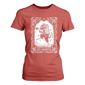 Christmas Krampus T Shirt For Women Pagan Yule Nordic Xmas Krampus Evil Tarot Card TS11 Red Print Your Wear