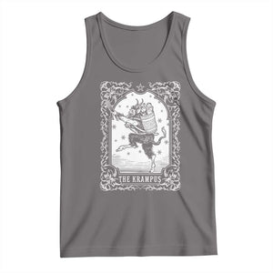 Christmas Krampus Tank Top Pagan Yule Nordic Xmas Krampus Evil Tarot Card TS11 Deep Heather Print Your Wear