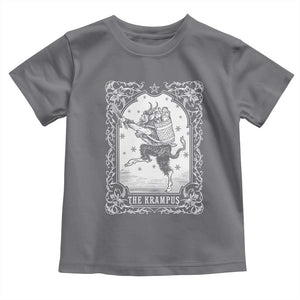 Christmas Krampus Toddler T Shirt Pagan Yule Nordic Xmas Krampus Evil Tarot Card TS11 Charcoal Print Your Wear