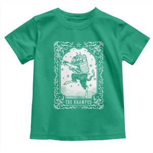 Christmas Krampus Toddler T Shirt Pagan Yule Nordic Xmas Krampus Evil Tarot Card TS11 Irish Green Print Your Wear